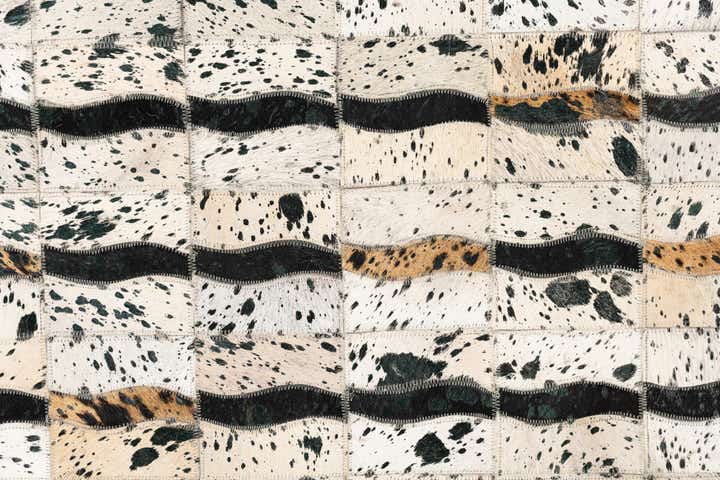 5' x 8' Cowhide Leather Rug