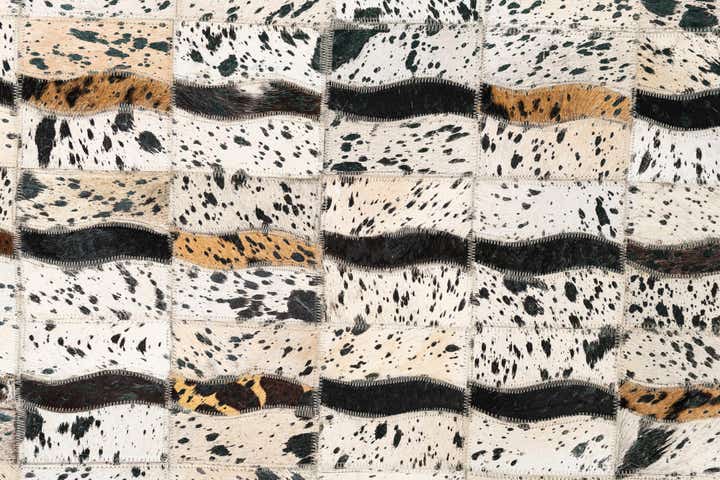 5' x 8' Cowhide Leather Rug