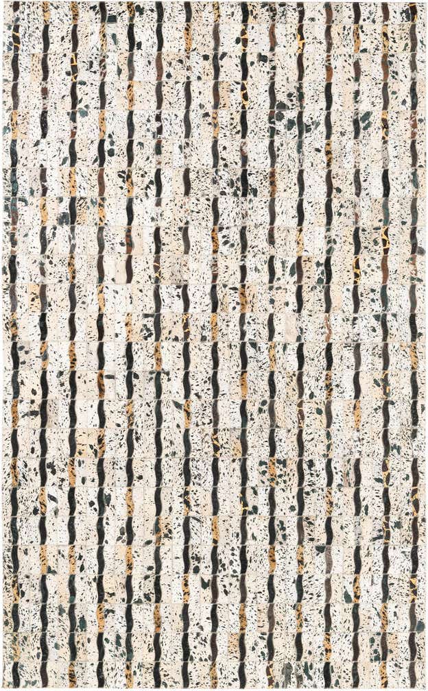 5' x 8' Cowhide Leather Rug