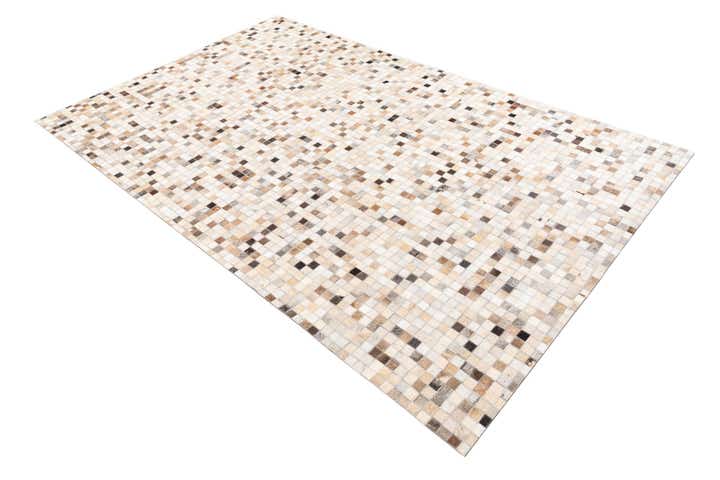 5' 2 x 8' 3 Cowhide Leather Rug