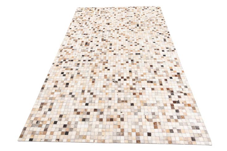 Detail image of 5' 2 x 8' 3 Cowhide Leather Rug