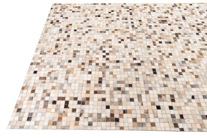 5' 2 x 8' 3 Cowhide Leather Rug
