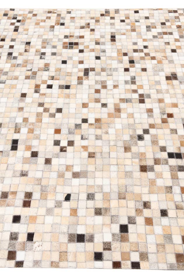 Detail image of 5' 2 x 8' 3 Cowhide Leather Rug