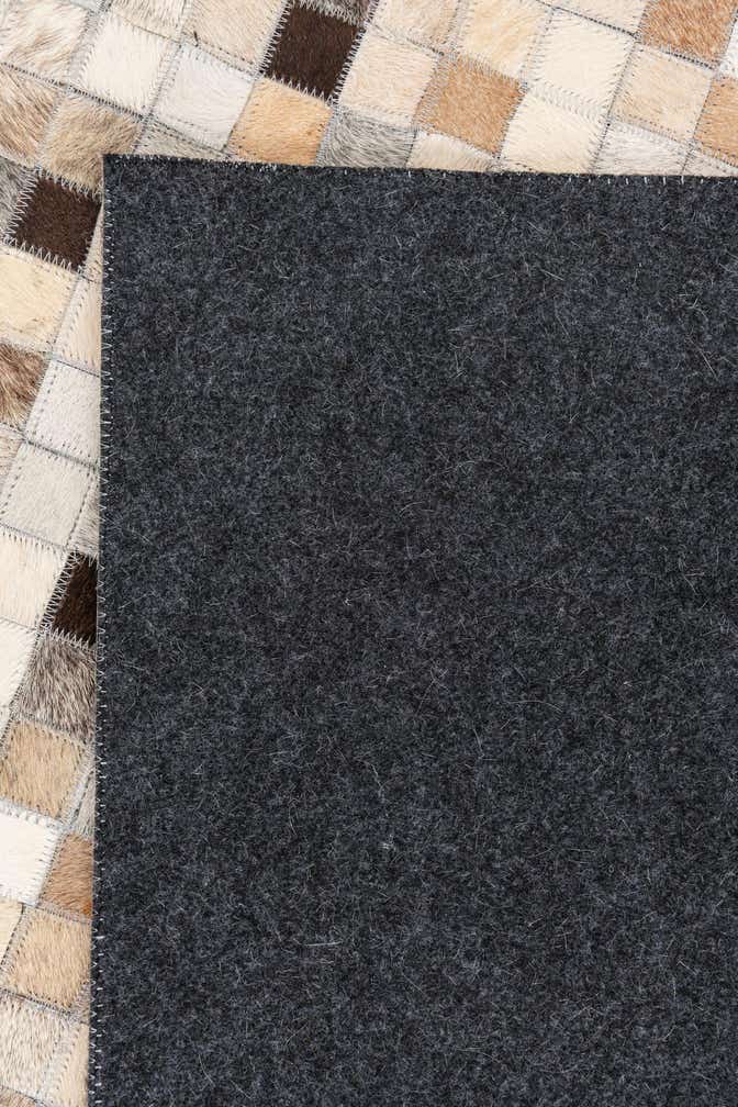 5' 2 x 8' 3 Cowhide Leather Rug