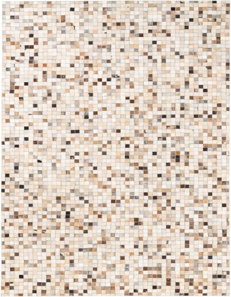 Detail image of 5' 2 x 8' 3 Cowhide Leather Rug