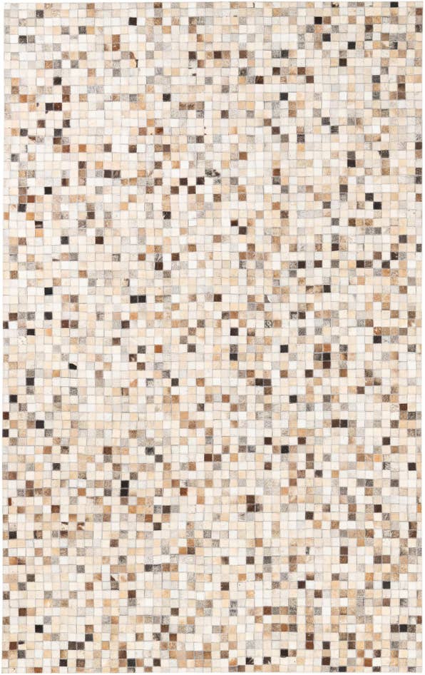 Detail image of 5' 2 x 8' 3 Cowhide Leather Rug
