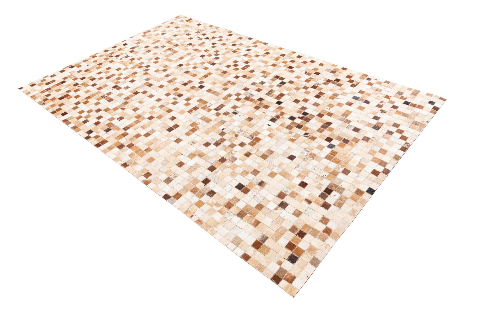 5' x 7' 10 Cowhide Leather Rug