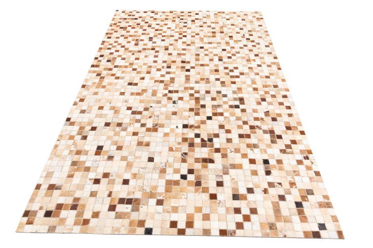 Detail image of 5' x 7' 10 Cowhide Leather Rug