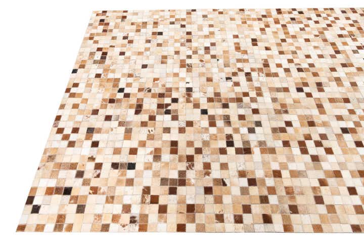 5' x 7' 10 Cowhide Leather Rug