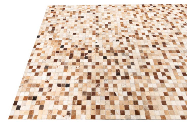 Detail image of 5' x 7' 10 Cowhide Leather Rug