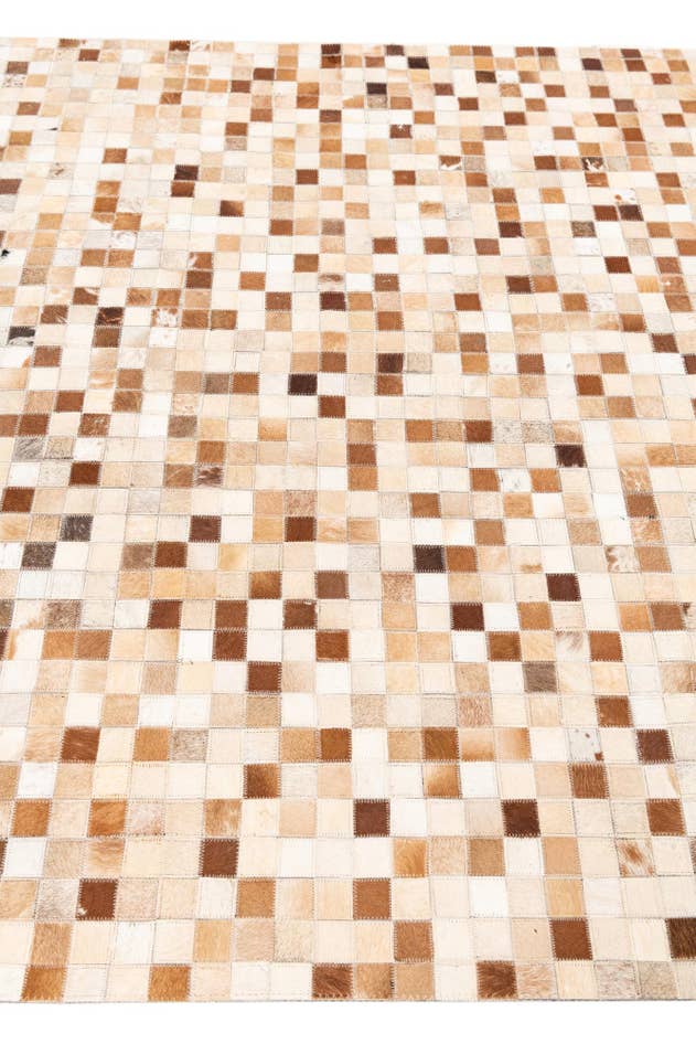 Detail image of 5' x 7' 10 Cowhide Leather Rug