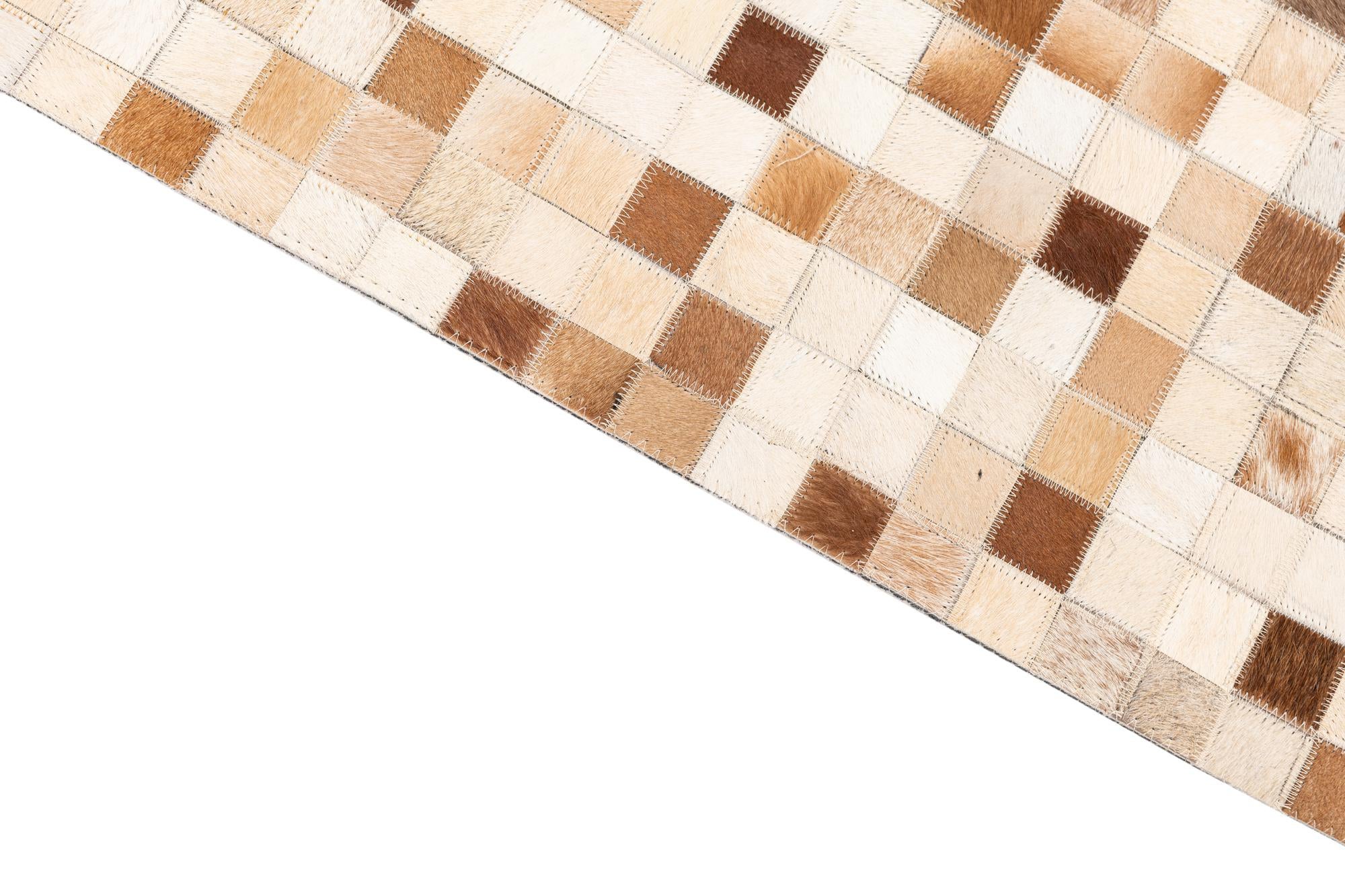 5' x 7' 10 Cowhide Leather Rug