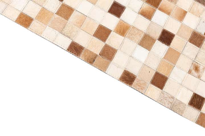 5' x 7' 10 Cowhide Leather Rug