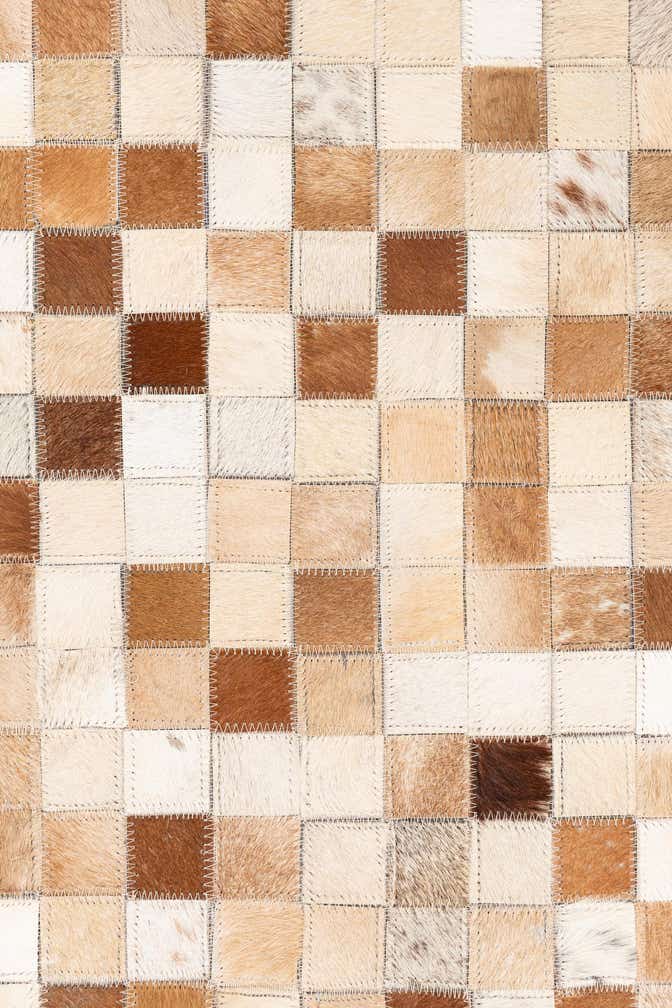 5' x 7' 10 Cowhide Leather Rug