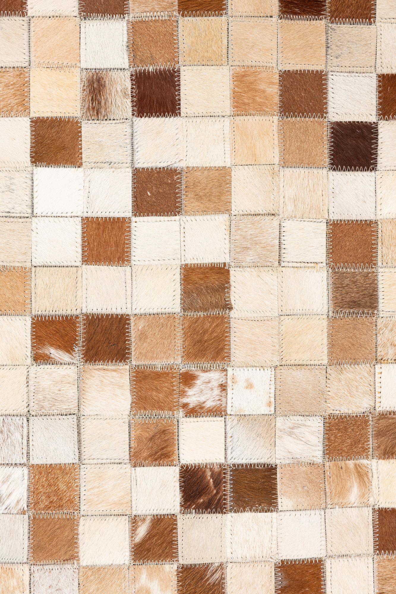 5' x 7' 10 Cowhide Leather Rug