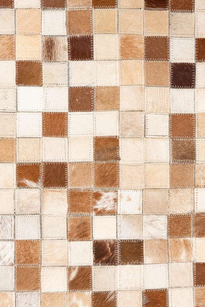 5' x 7' 10 Cowhide Leather Rug