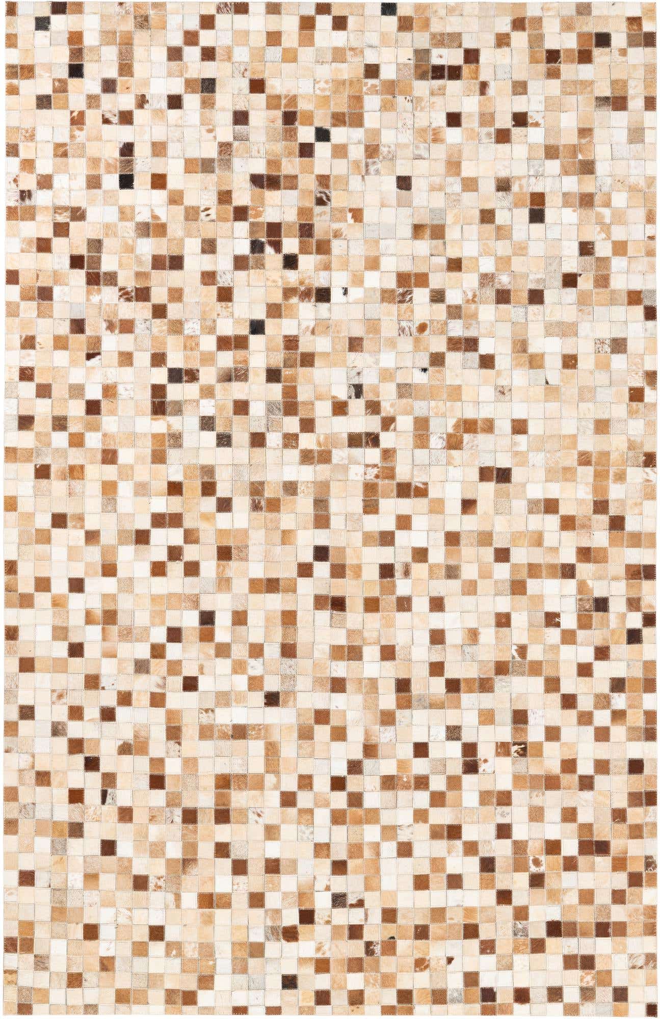 5' x 7' 10 Cowhide Leather Rug