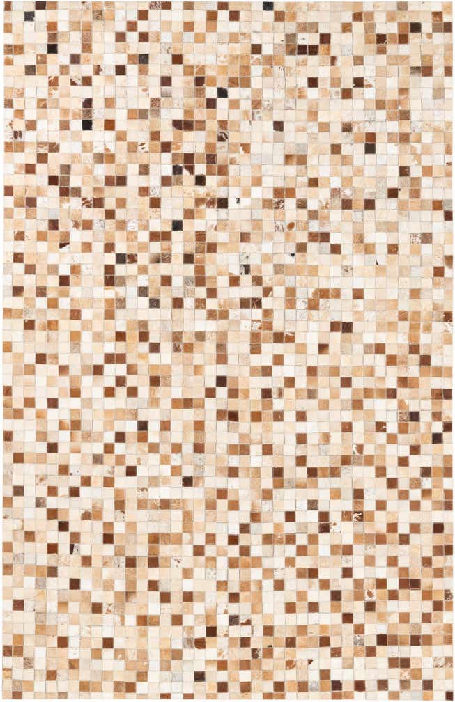 5' x 7' 10 Cowhide Leather Rug