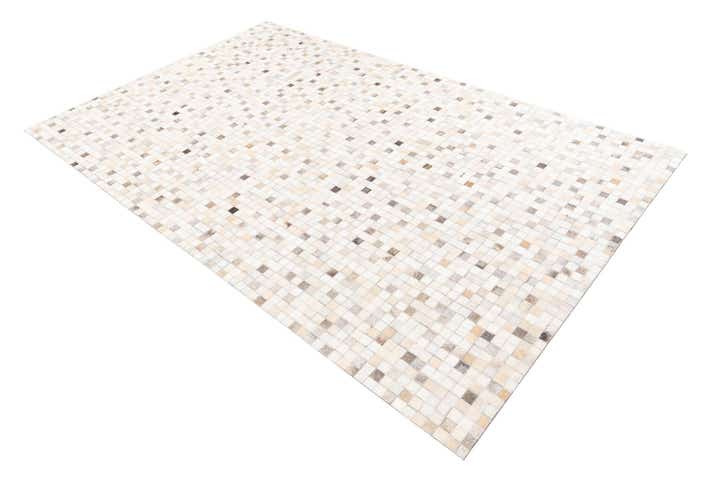 5' 1 x 8' Cowhide Leather Rug