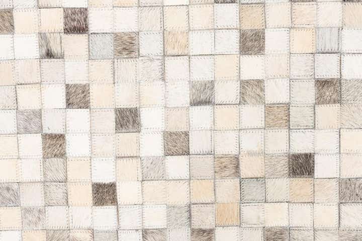5' 1 x 8' Cowhide Leather Rug