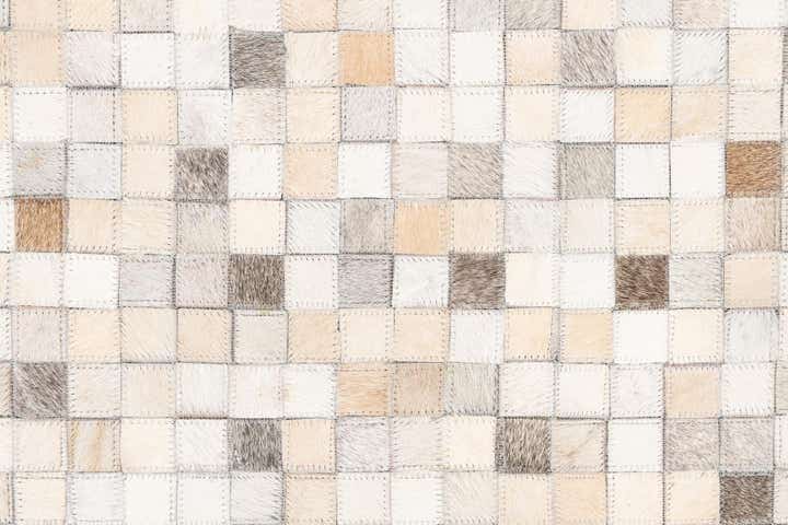 5' 1 x 8' Cowhide Leather Rug