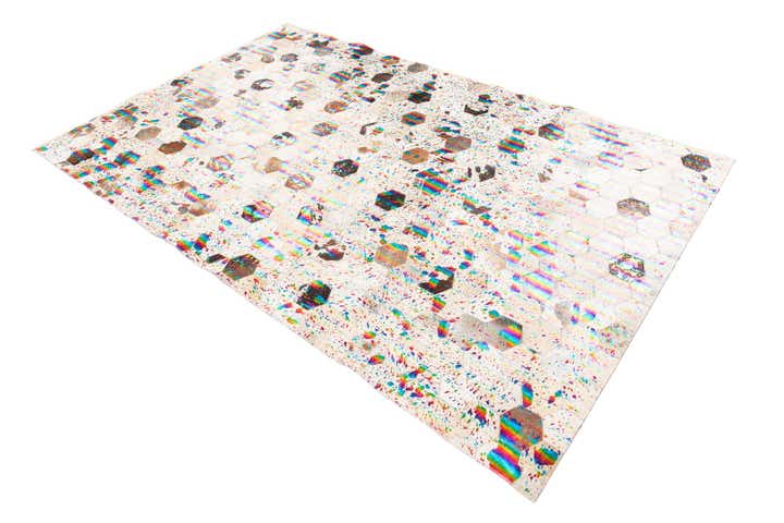 5' x 7' 10 Cowhide Leather Rug