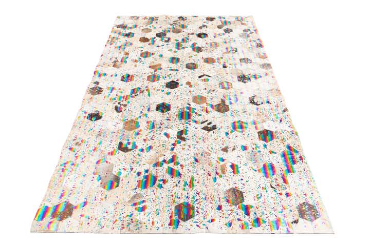 5' x 7' 10 Cowhide Leather Rug