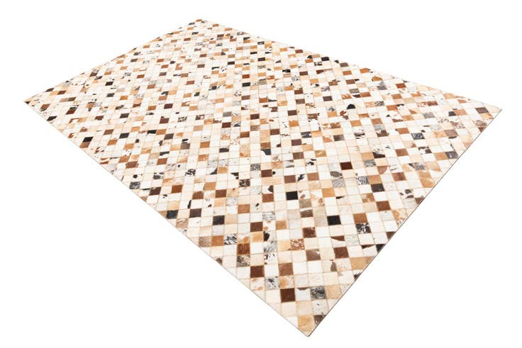 Detail image of 5' x 7' 10 Cowhide Leather Rug