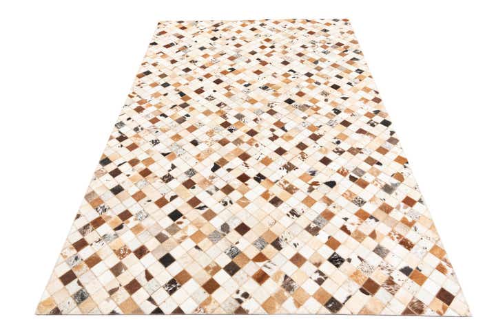 5' x 7' 10 Cowhide Leather Rug