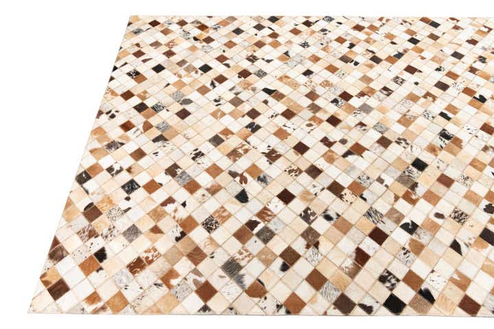 5' x 7' 10 Cowhide Leather Rug