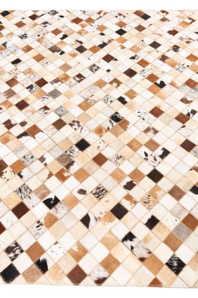 5' x 7' 10 Cowhide Leather Rug