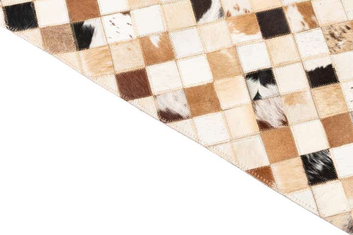 5' x 7' 10 Cowhide Leather Rug