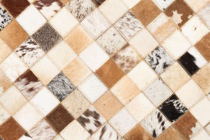 5' x 7' 10 Cowhide Leather Rug