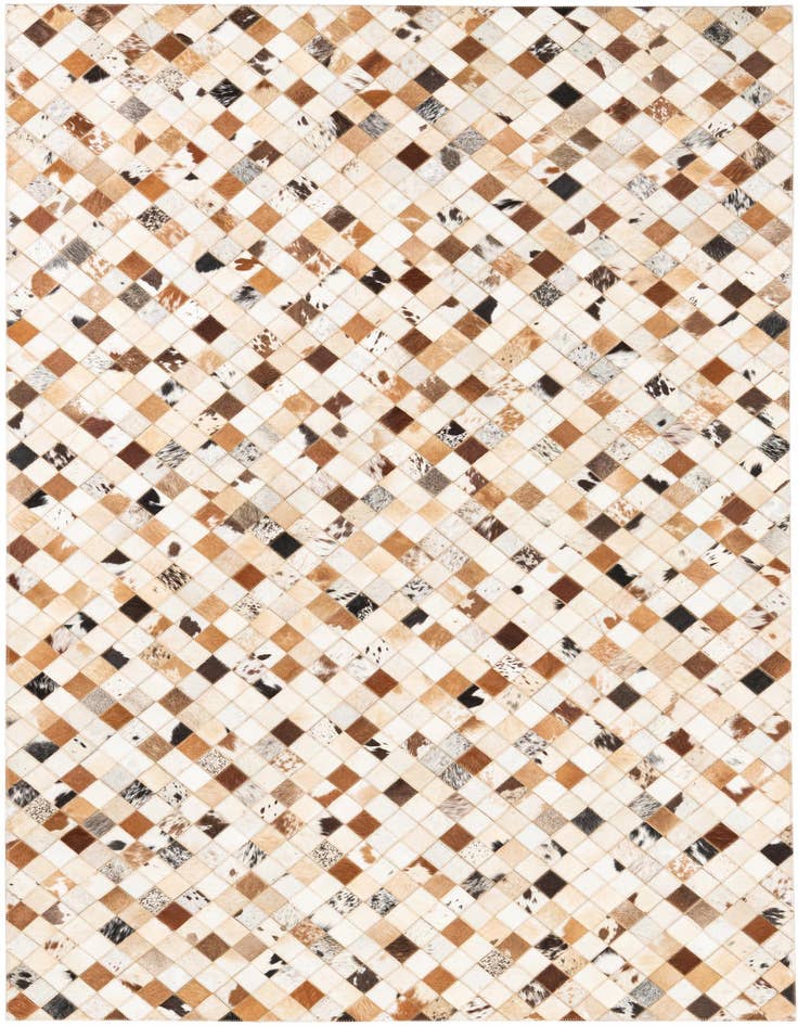 Detail image of 5' x 7' 10 Cowhide Leather Rug