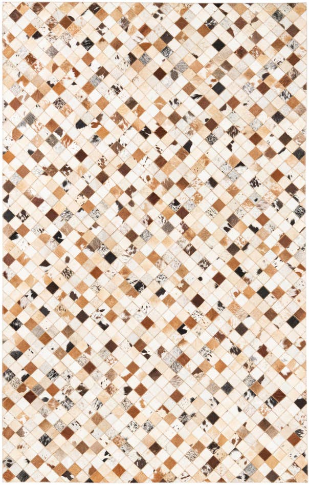 Detail image of 5' x 7' 10 Cowhide Leather Rug