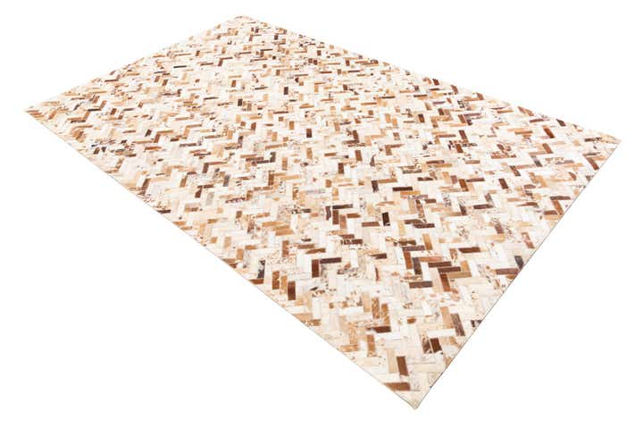 5' x 8' 1 Cowhide Leather Rug