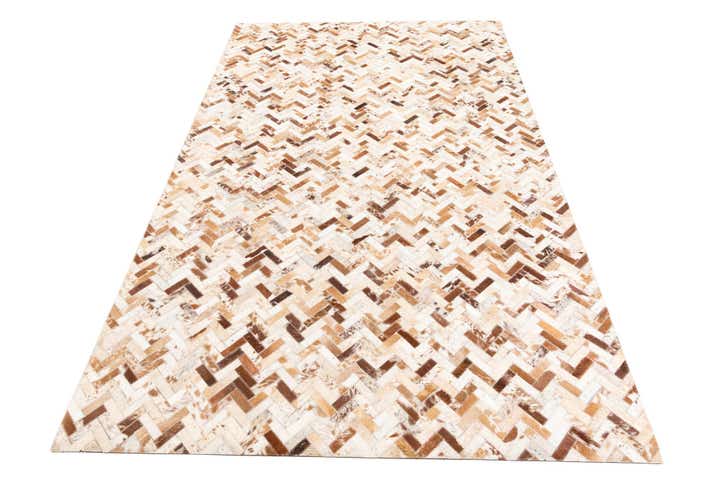 5' x 8' 1 Cowhide Leather Rug