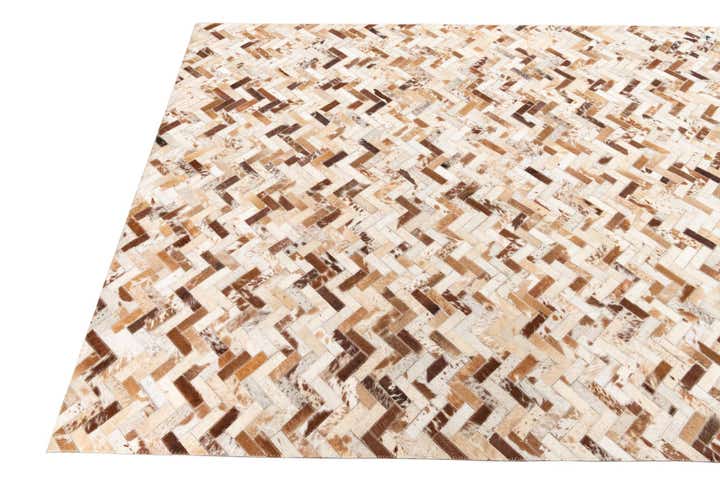 5' x 8' 1 Cowhide Leather Rug