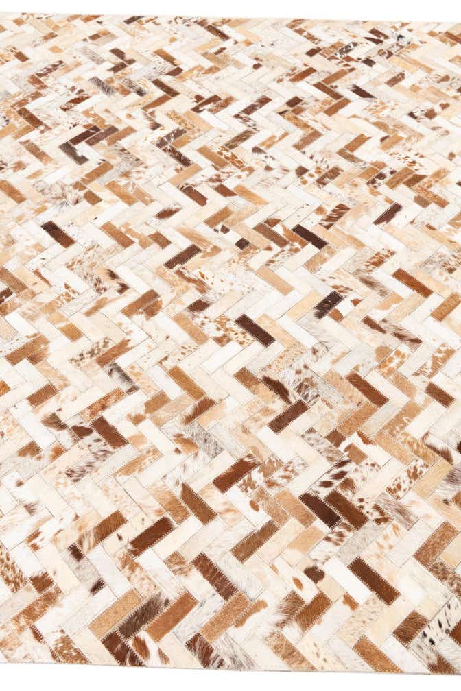5' x 8' 1 Cowhide Leather Rug
