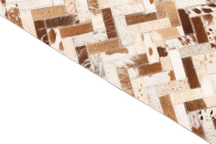 5' x 8' 1 Cowhide Leather Rug