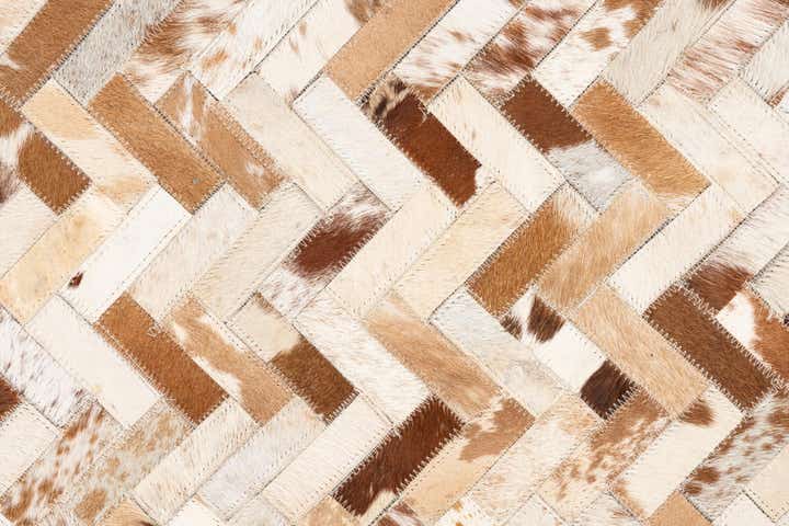 5' x 8' 1 Cowhide Leather Rug