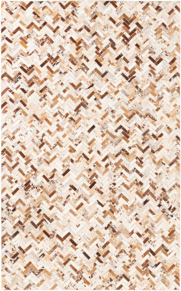 5' x 8' 1 Cowhide Leather Rug