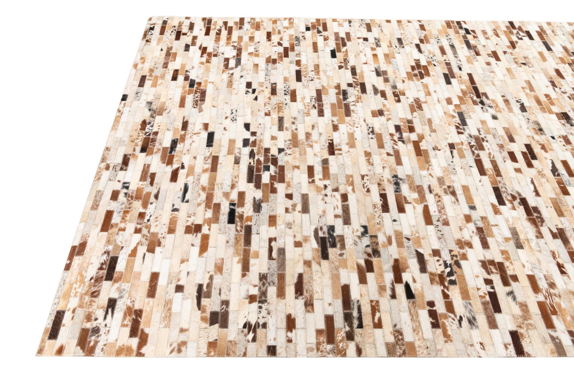 5' x 8' Cowhide Leather Rug