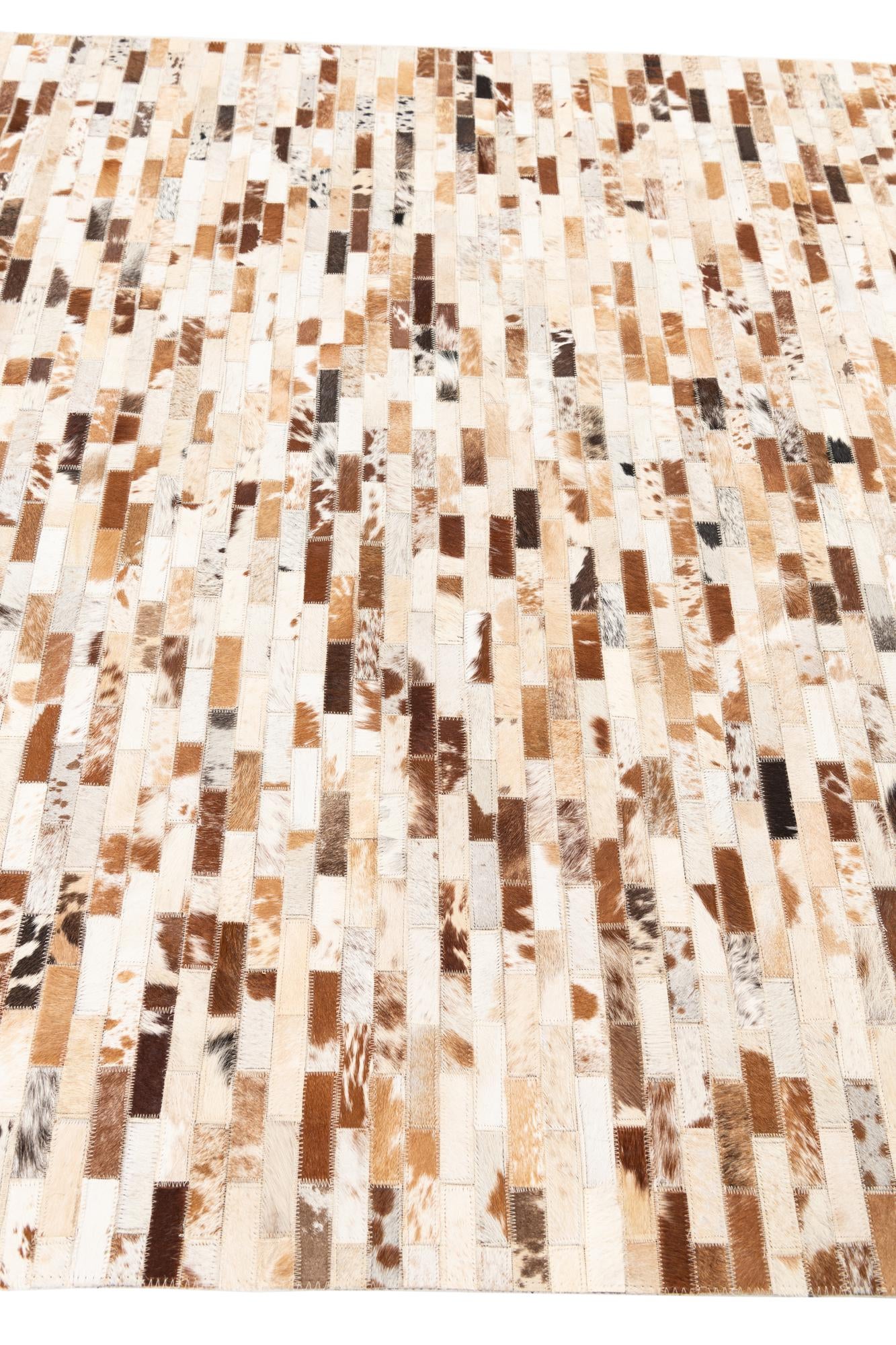5' x 8' Cowhide Leather Rug