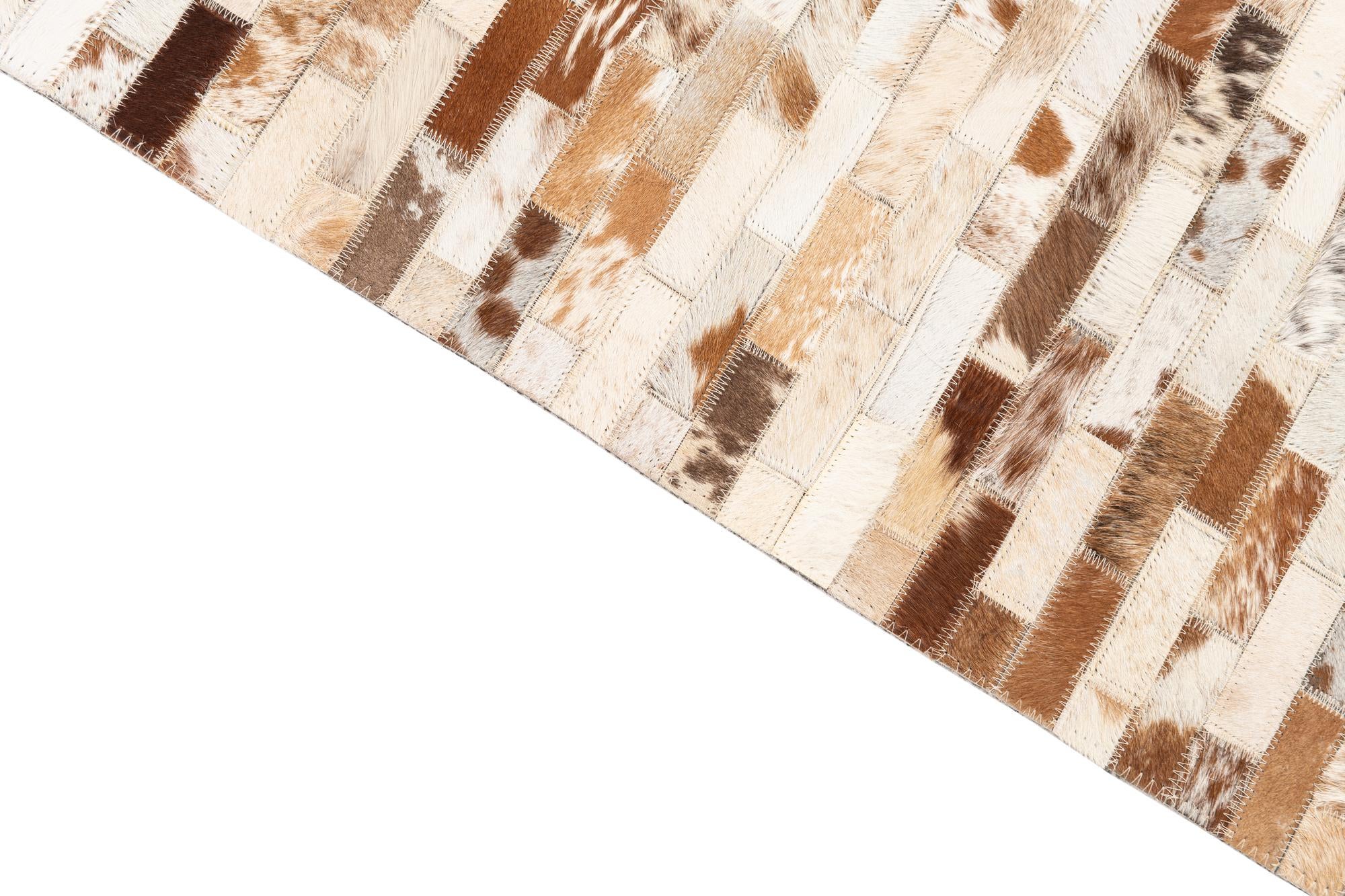 5' x 8' Cowhide Leather Rug