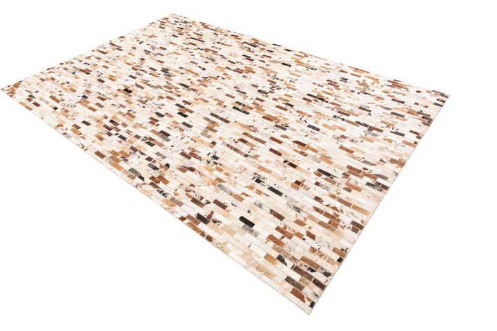 5' 2 x 8' Cowhide Leather Rug