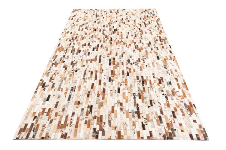 5' 2 x 8' Cowhide Leather Rug