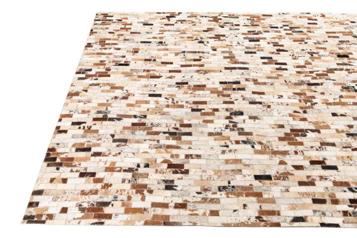5' 2 x 8' Cowhide Leather Rug