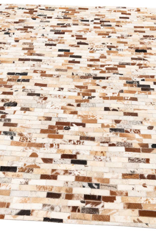 Detail image of 5' 2 x 8' Cowhide Leather Rug