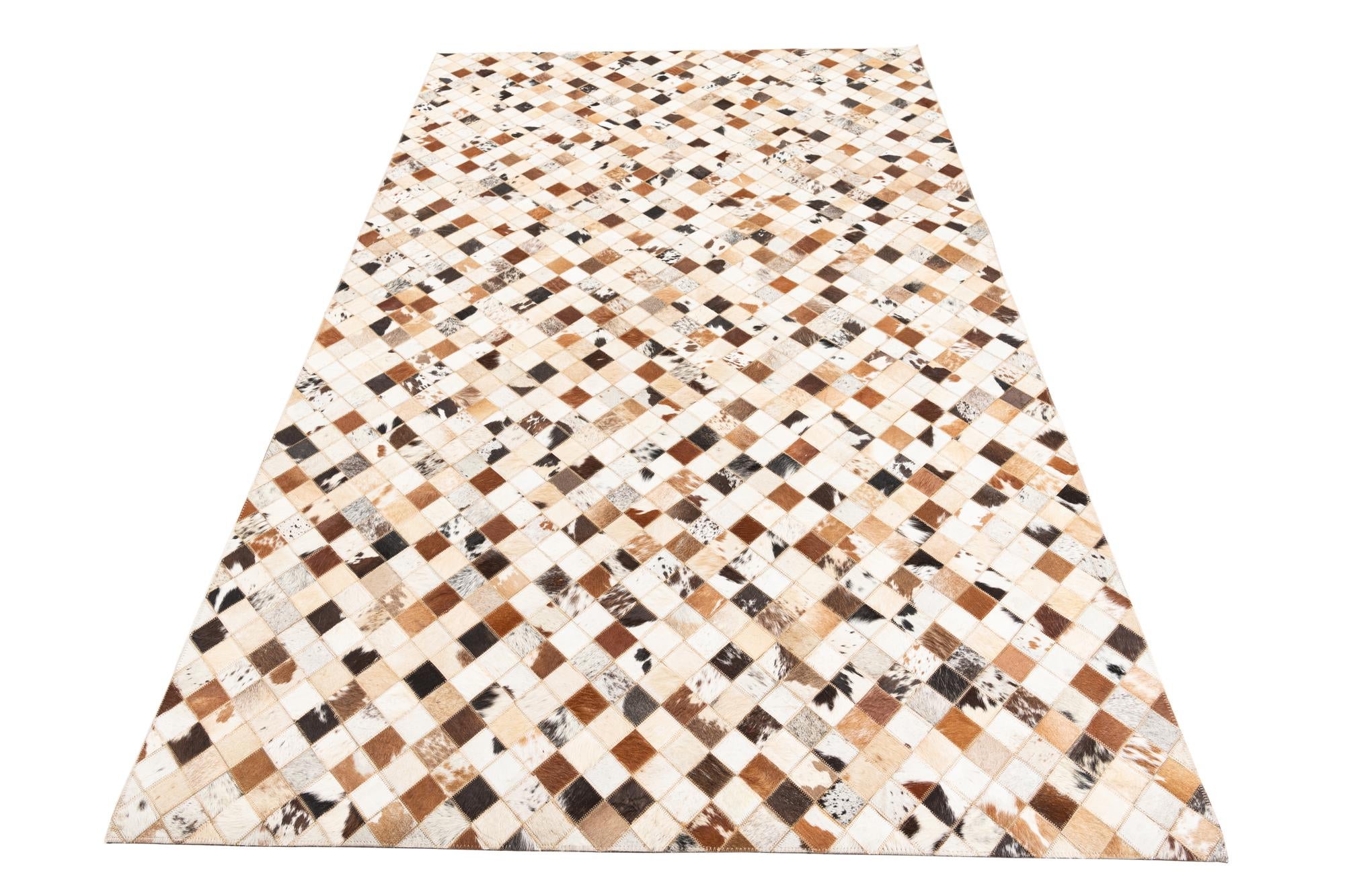 5' x 8' Cowhide Leather Rug